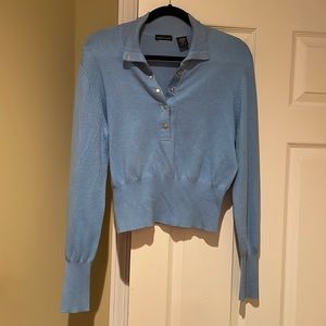 Victoria Secret-Moda international cashmere& silk sweater. Light blue -large